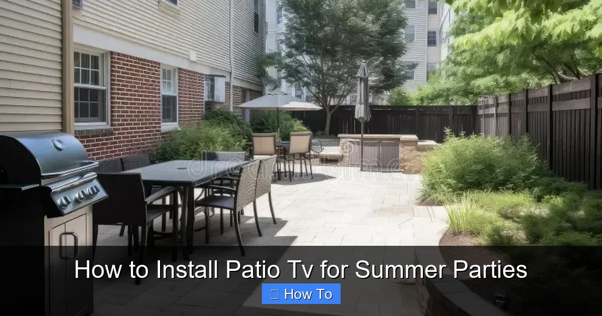 How to Install Patio Tv for Summer Parties